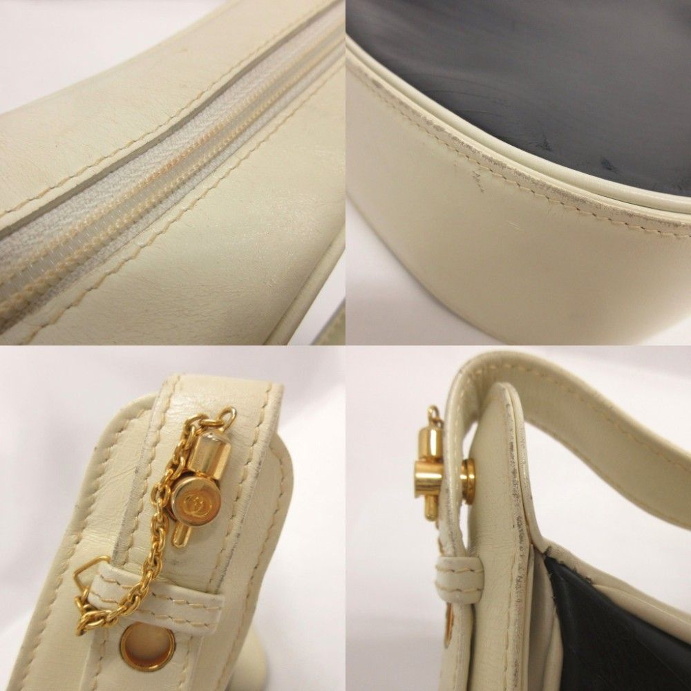 グッチ GUCCI ショルダーバッグ オールドグッチ GGロゴ ホワイト