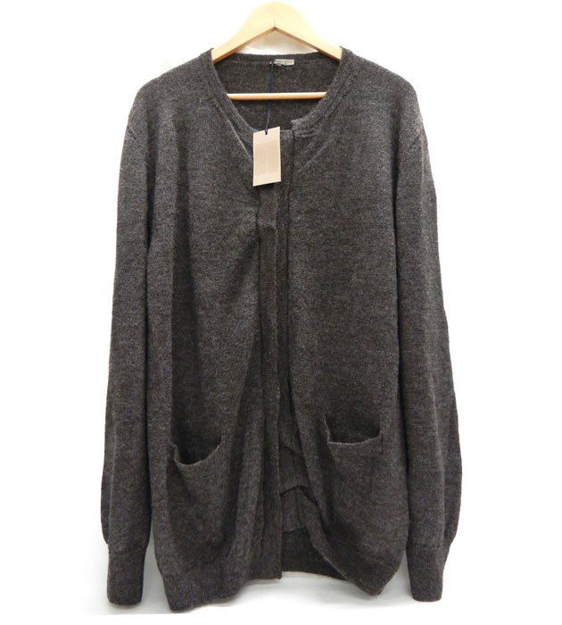 美品/BOTTEGA VENETA/ボッテガヴェネタ/ジップアップ/ロングカーディガン/サイズ52/ウール/ブラウン/イタリア製/メンズ /FB3307