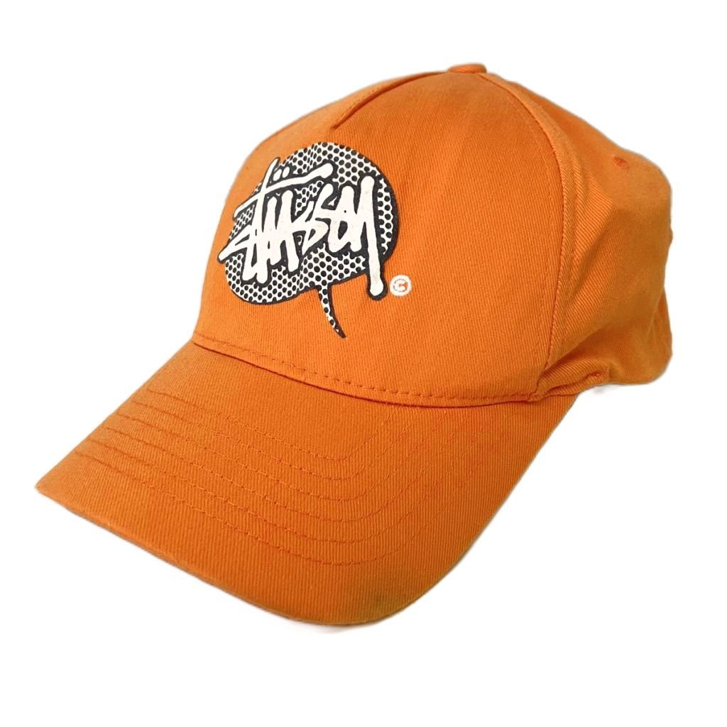 ステューシー STUSSY オールド ヴィンテージ キャップ 帽子 ロゴ オレンジ