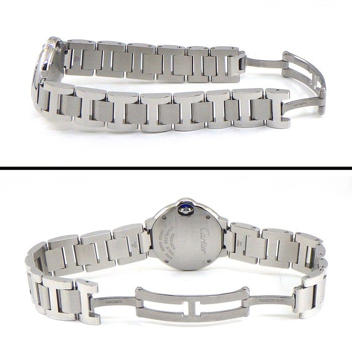 カルティエ Cartier 腕時計 バロンブルーSM W69010Z4 シルバー文字盤