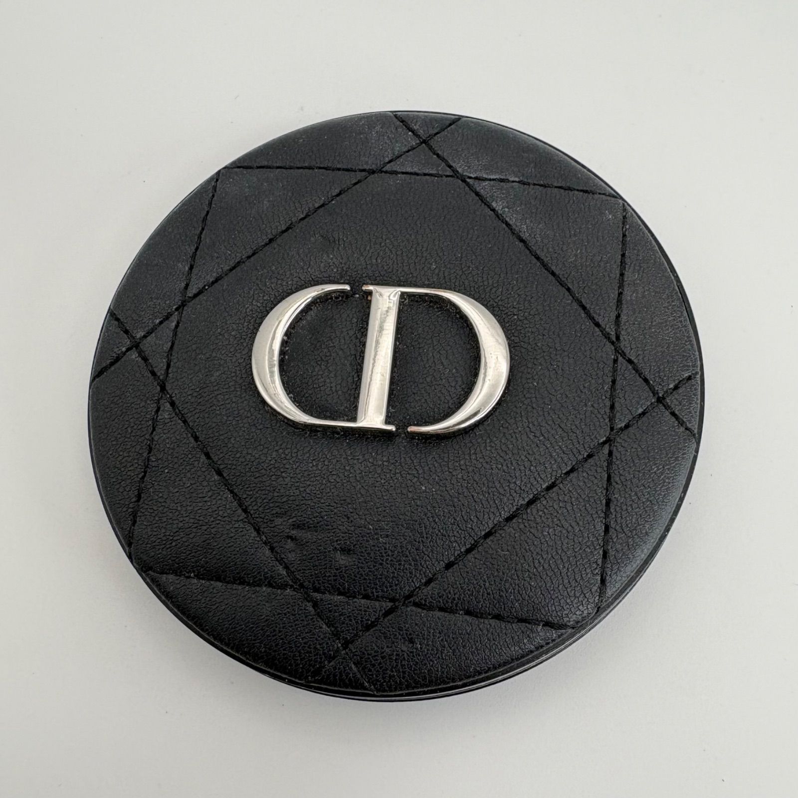 Dior ディオール ノベルティ コンパクトミラー 鏡 キルティング調 黒