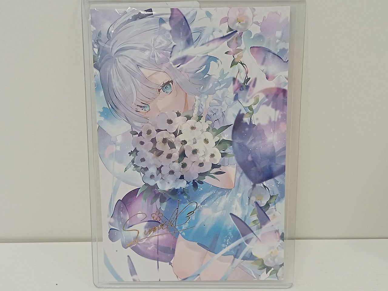 ぶいすぽっ！箔押しサイン入り ポストカード 花芽すみれ 誕生日記念