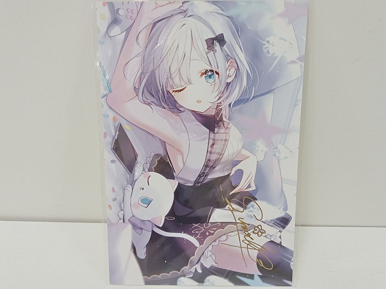 ぶいすぽっ！箔押しサイン入り ポストカード 花芽すみれ 誕生日記念