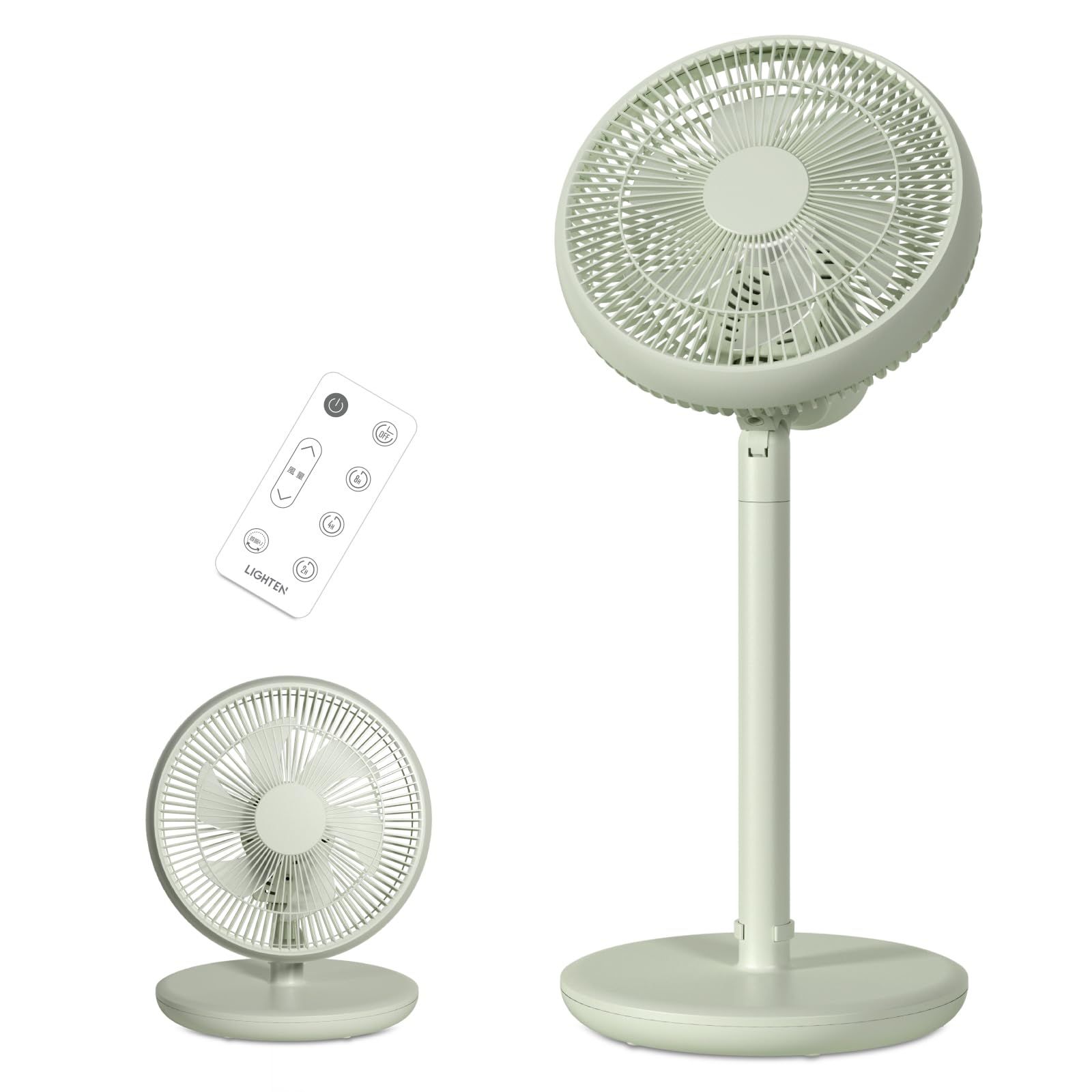 [禄越] リビング扇風機 サーキュレーター dcモーター 扇風機 【進化モデル＆節電対策】 リモコン付き 首振り 無段階風量調節 6枚羽根 パワフル送風 静音 高さ調節 省エネ 自動OFFタイマー お手入れ簡単 軽量 サーキュレーター 扇風機 5347b82f