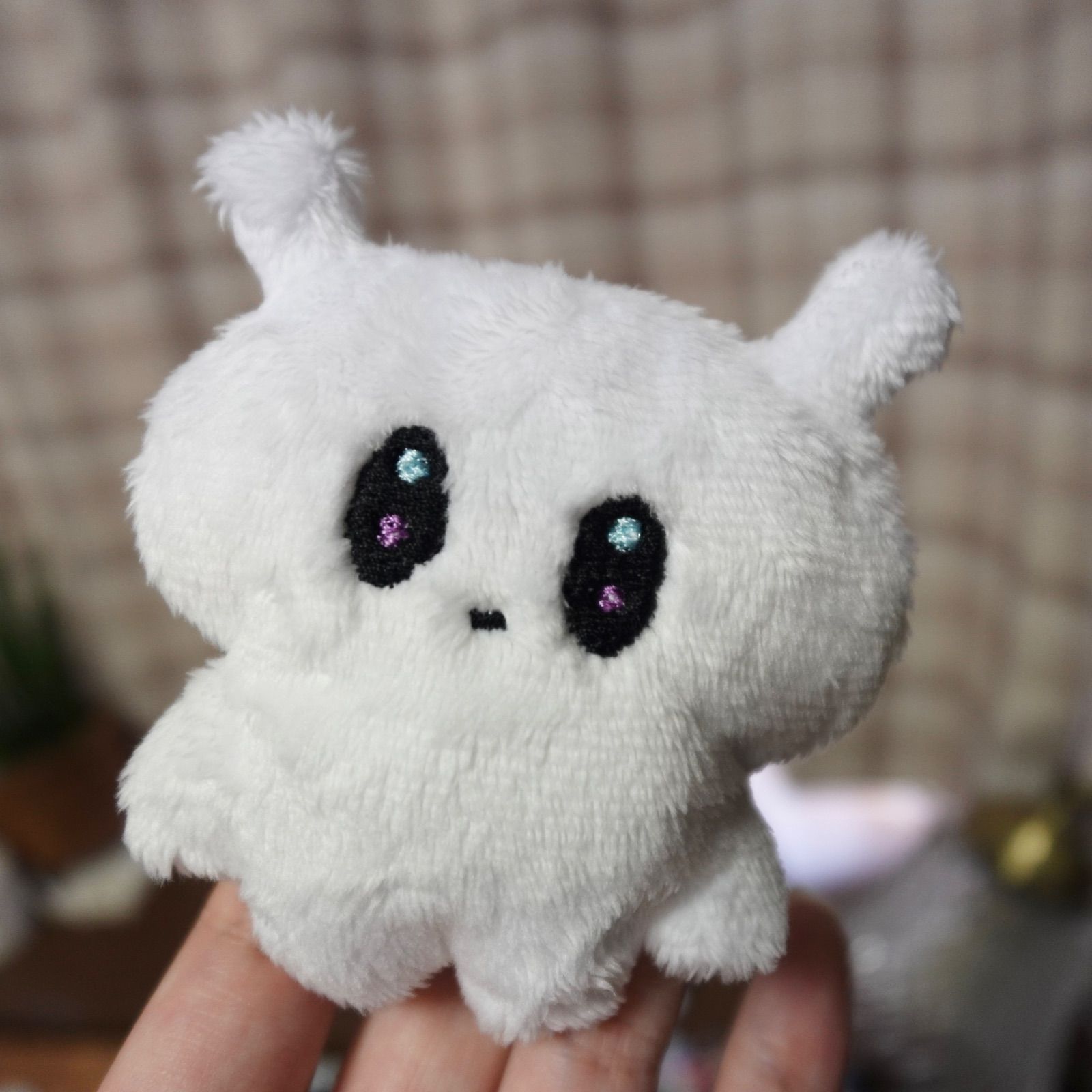 ぬいぐるみ ハンドメイド 起源種〈Origin〉ふわもち生物 ホワイト 自作