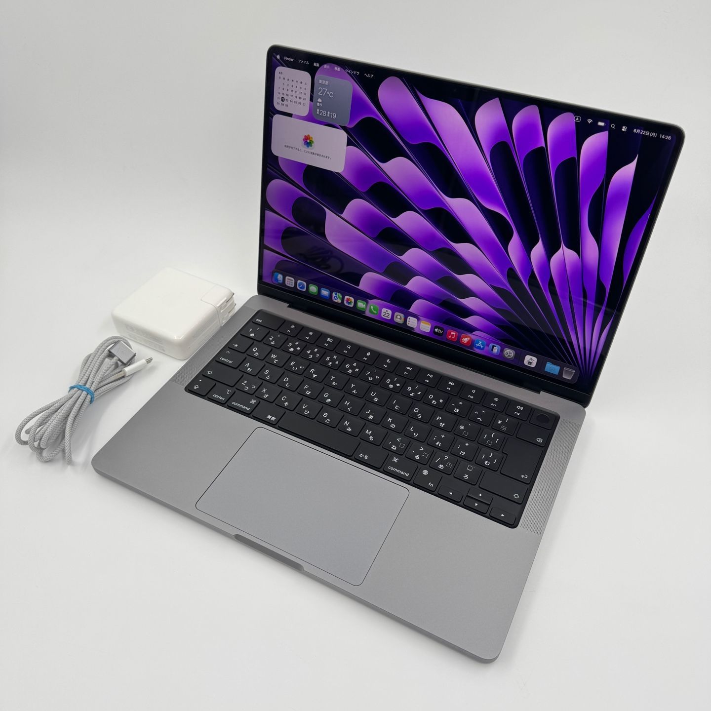 【送料無料】Apple MacBook Pro 14(2021, A2442) M1 Max / RAM 64GB / SSD 1TB / スペースグレー / 充放電回数 : 0 [MC191]