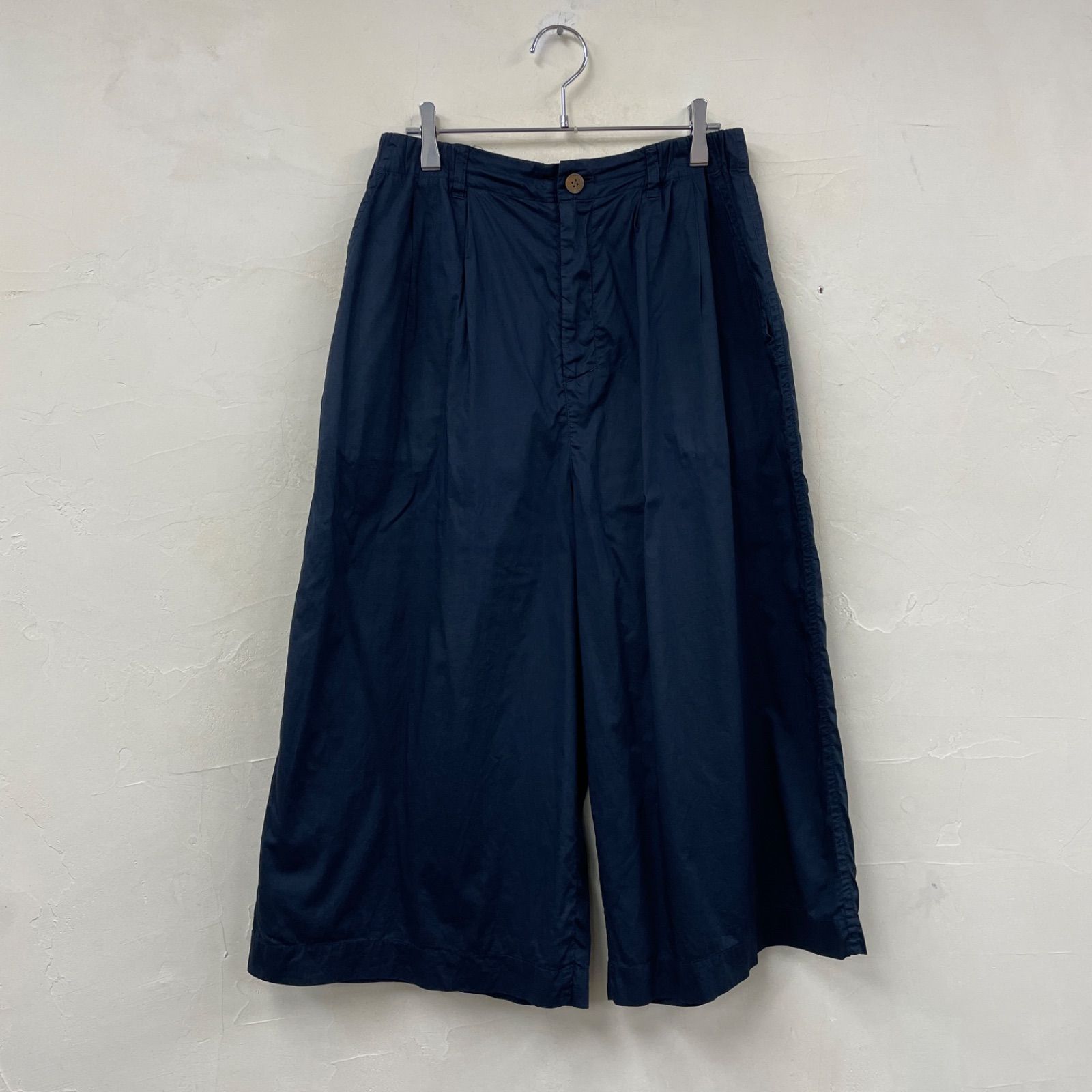 Plantation プランテーション 2タックコットンワイドクロップドパンツ