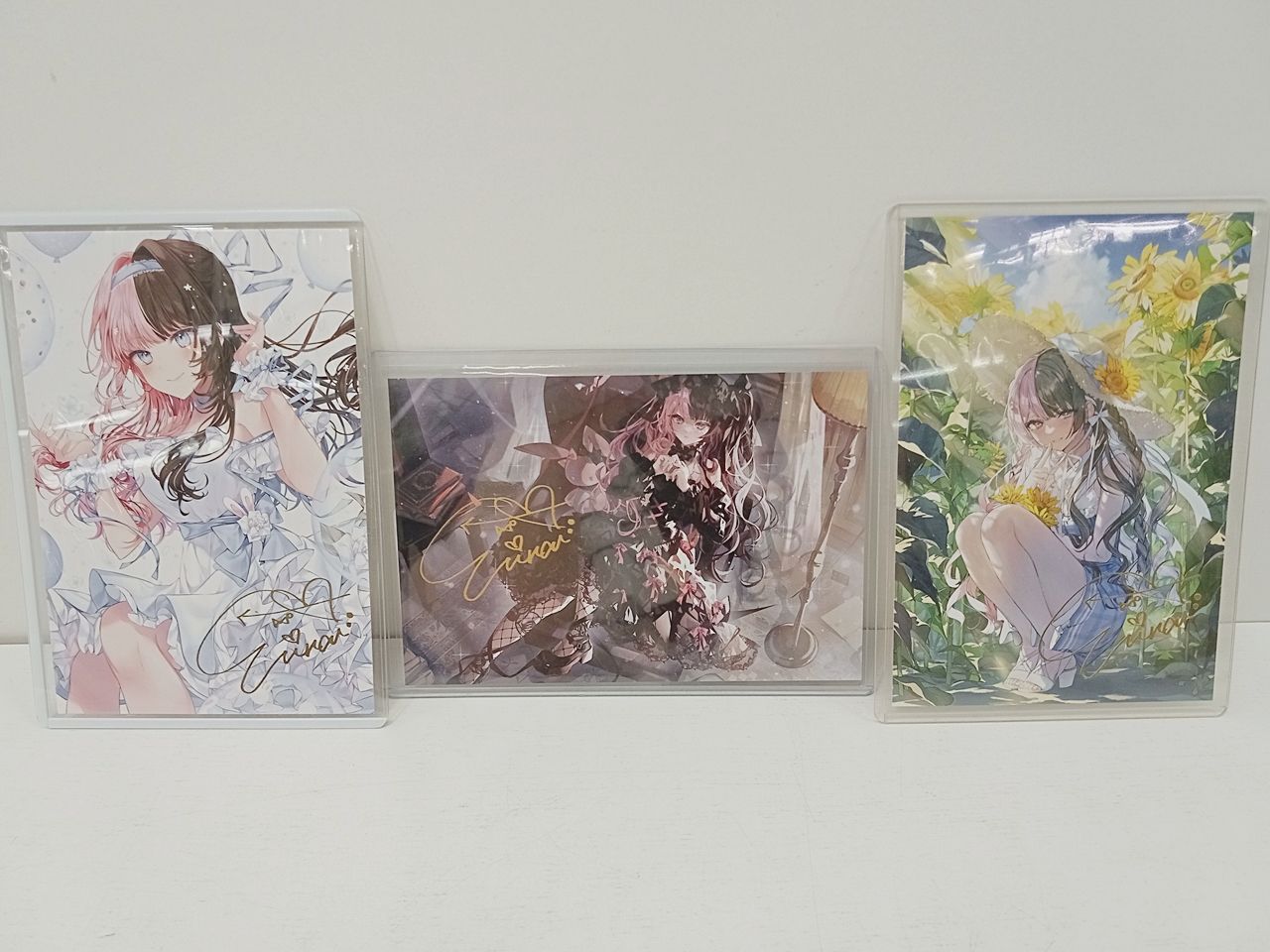 ぶいすぽっ！橘ひなの 2周年記念 3周年を記念 誕生日記念2023 箔押しサイン入りポストカード 3点セット 中古 [MO-7596]