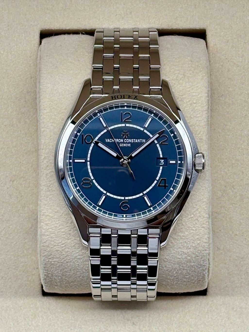 VACHERON CONSTANTIN 4600E/110A-B487 フィフティシックス ブルー ステンレス 2026.4保証書【管理№3-5】
