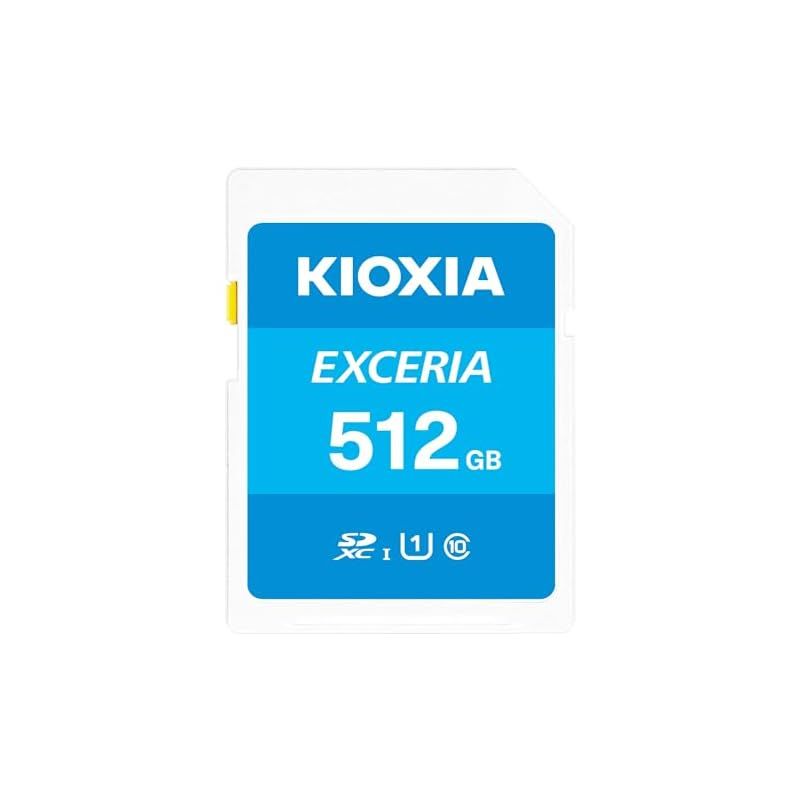 KIOXIA(キオクシア)【日本製】SDカード 512GB SDXC UHS-I Class10 読出速度100MB/s 国内正規品 メーカー保証5年 KLNEA512G