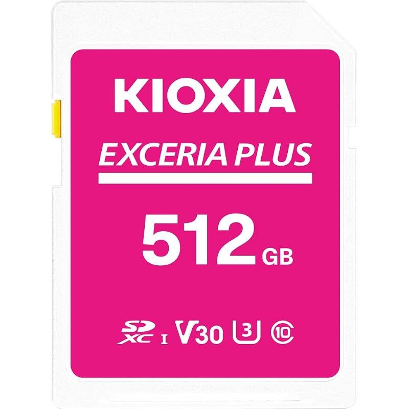 KIOXIA(キオクシア)【日本製】SDカード 512GB EXCERIA PLUS UHS-I U3 V30 Class10 SDXC 最大読出速度100MB/s 最大書込85MB/s 4K対応 国内サポート正規品 メーカー保証5年 KLNPAE512G