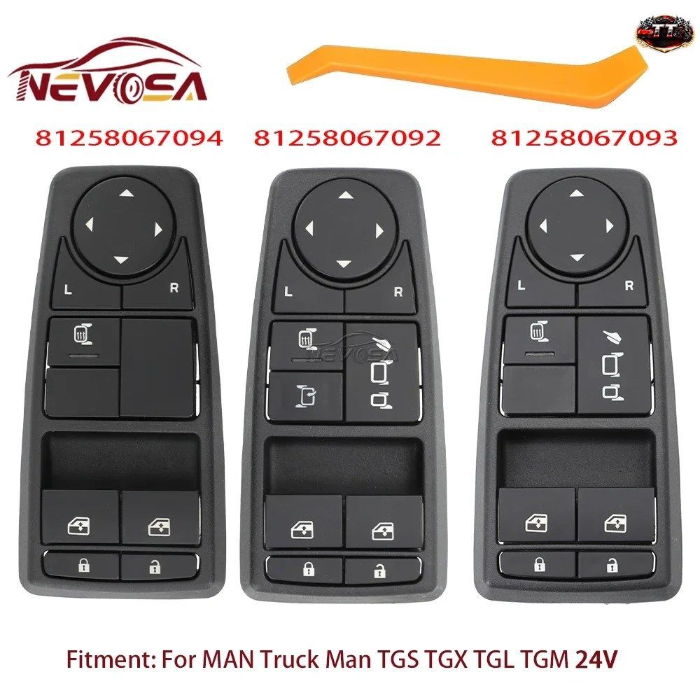 81258067109 81258067092 MAN TGL TGM TGS TGX 81258067107 トラック用電動パワーウィンドウコントロールスイッチボタン 81258067095