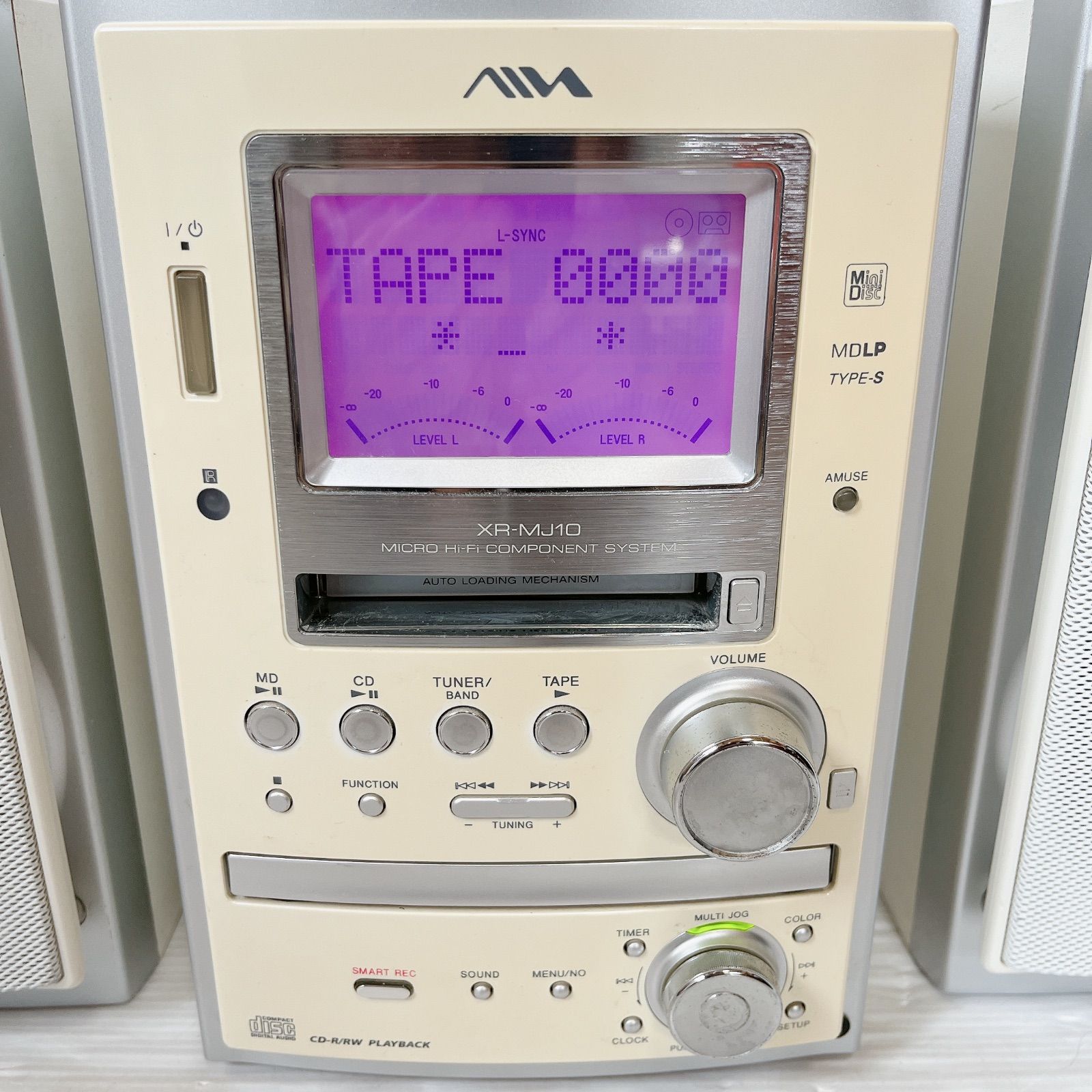 AIWA XR-MJ10 マイクロコンポ #0611-6 アイワ CD MD カセット 5.1色