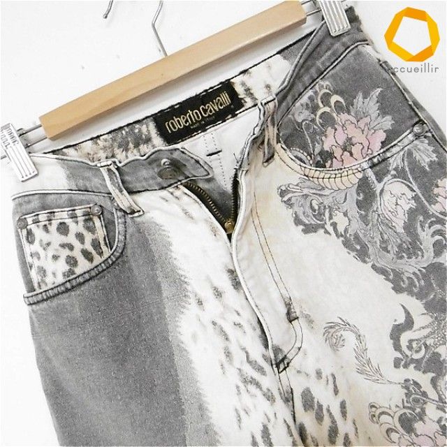 Roberto Cavalli レオパード柄デニムパンツ ロベルトカヴァリ Roberto Cavalli パンツ デニム ジーンズ レディース