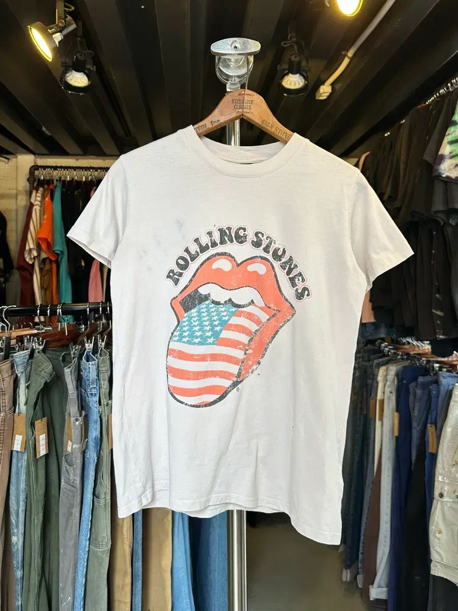 90 ローリングストーンズ The Rolling Stones ロックバンド プリンティング Tシャツ