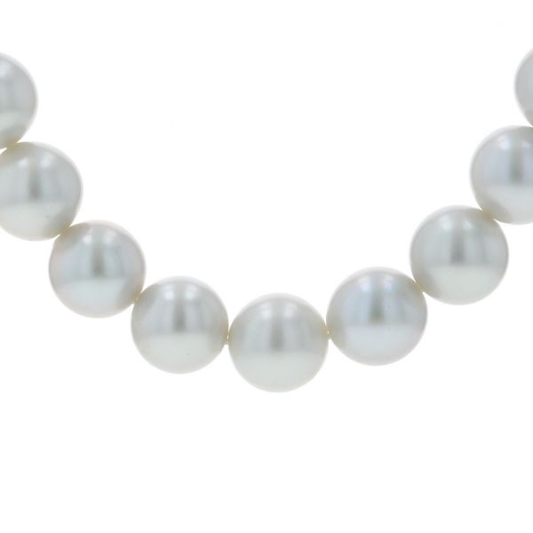 TASAKI 田崎 SILVER シルバー ネックレス パール 着色処理真珠 8.0mm ラウンド 一連 シンプル 42cm【zz】【中古】