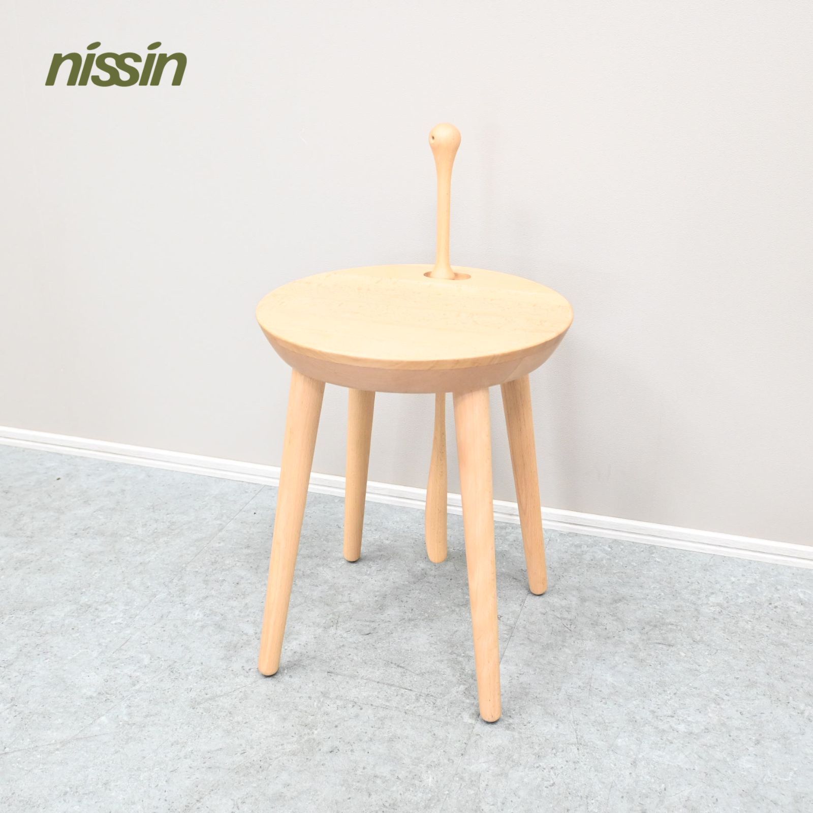 ☆展示極美品☆日進木工 nissin スツール ac-cent STEP STEP アクセントステップステップ 靴べら一体型 ブナ材 9万