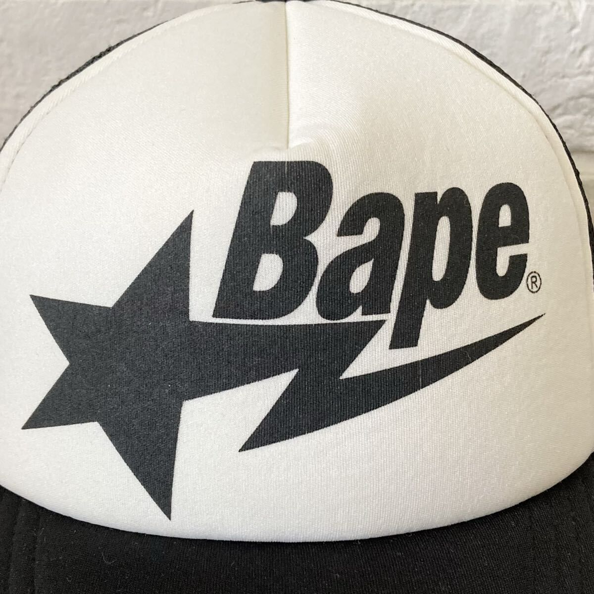 BAPESTA LOGO メッシュ キャップ ブラック a bathing ape star BAPE 
