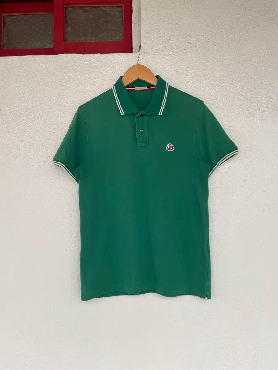 モンクレール カラーTシャツ グリーン M