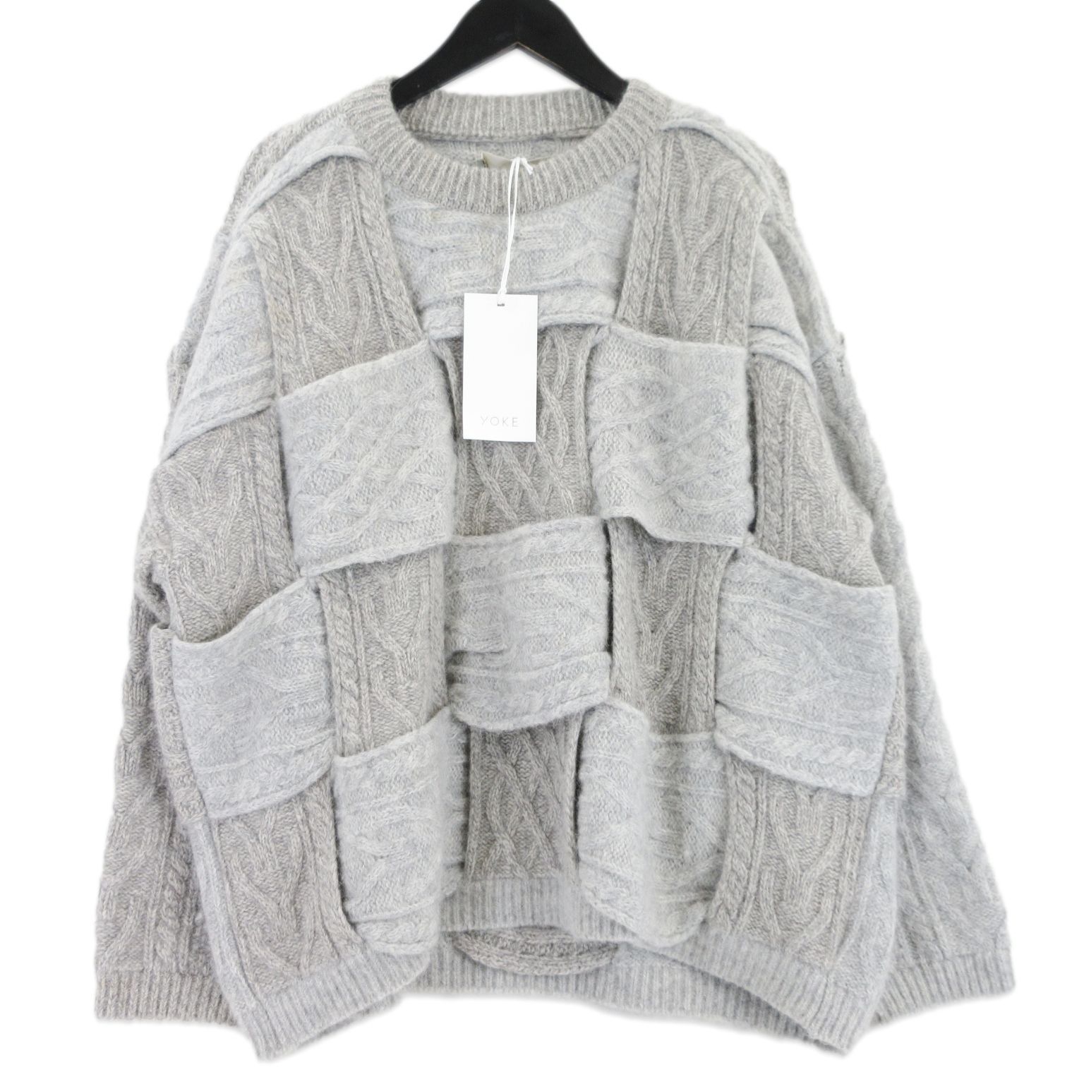 即完売YOKE carol別注ニット 21aw サイズ2 YOKE ヨーク クルーネック ニット YK20AW0160S CROSSING CABLE CREW