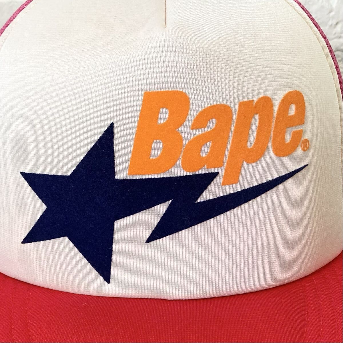 BAPESTA LOGO メッシュ キャップ a bathing ape star BAPE STA trucker 