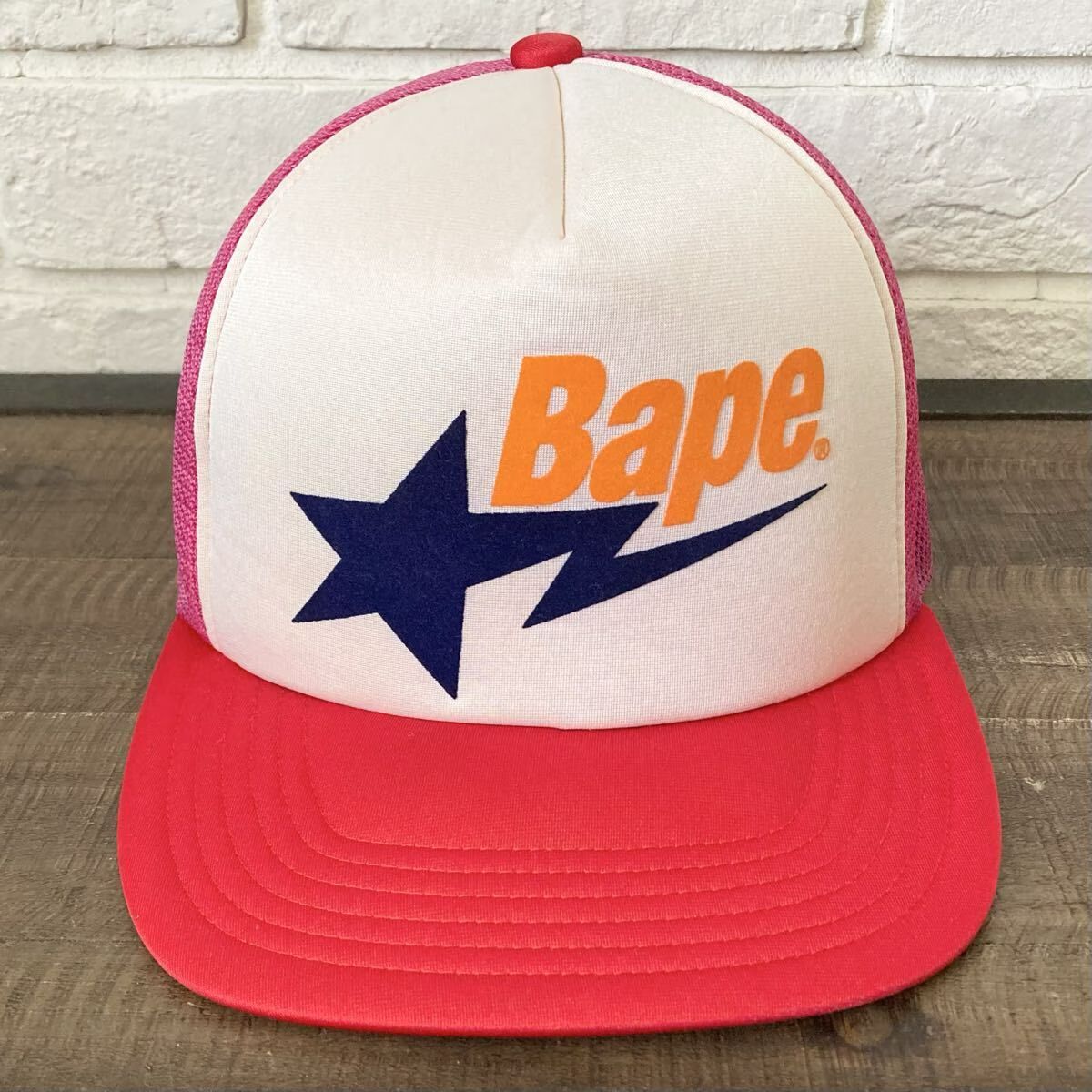 BAPESTA LOGO メッシュ キャップ a bathing ape star BAPE STA trucker