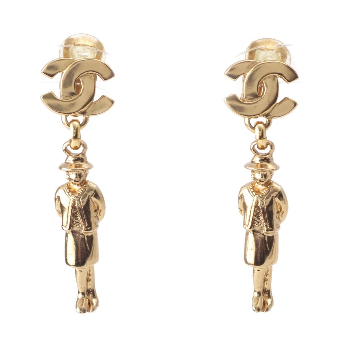 シャネル 02P マドモアゼル ココマーク イヤリング アクセサリー ゴールド【中古】