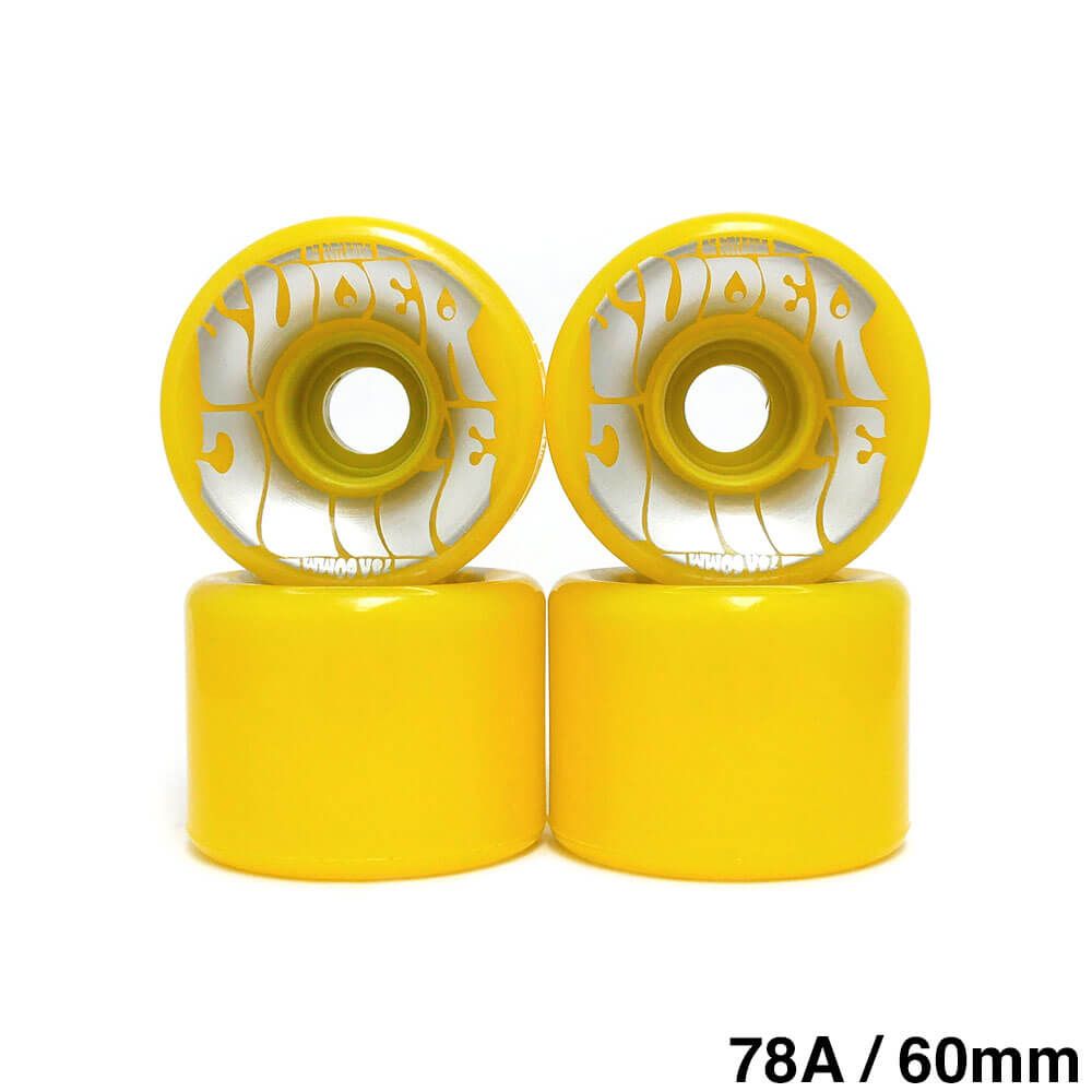 OJ WHEEL オージェー ソフトウィール（クルーザー）SUPER JUICE（78A）NEON 黄 60mm　スケートボード スケボー