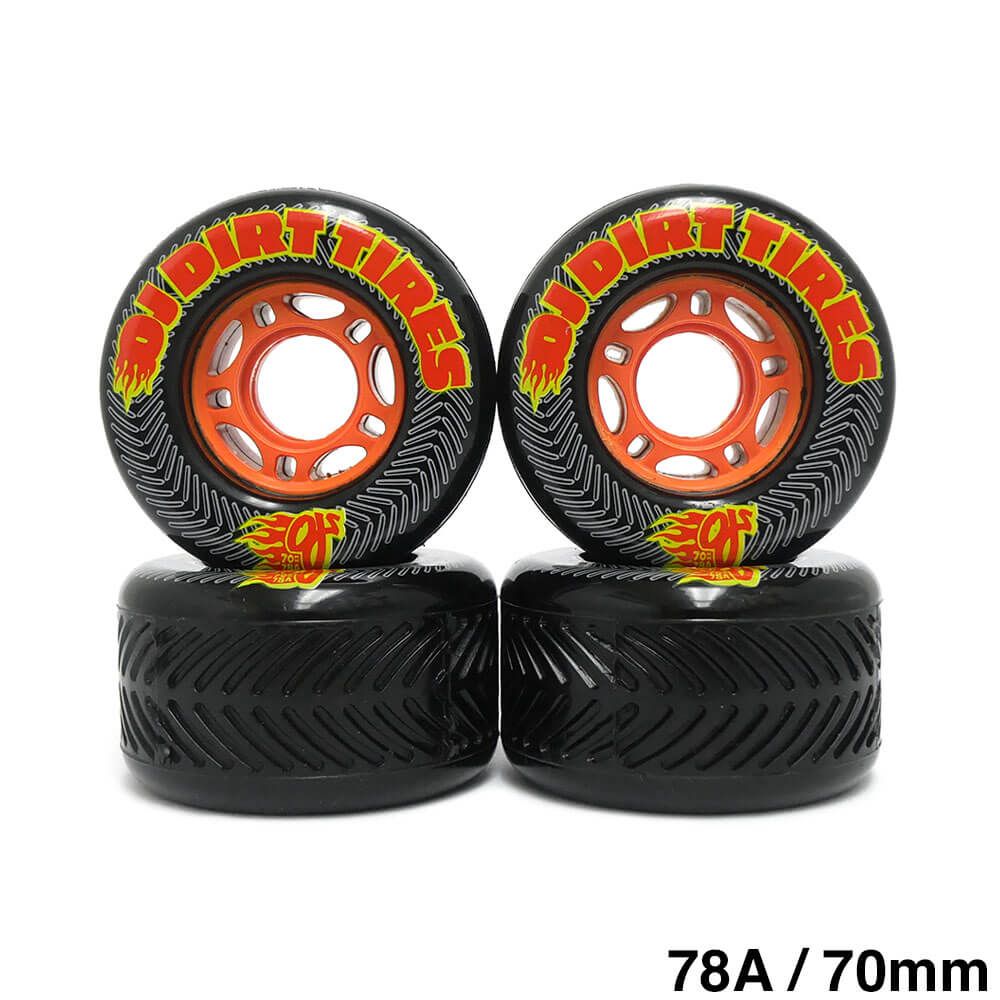 OJ WHEEL オージェー ソフトウィール（クルーザー） THUNDER JUICE（78A）DIRT TIRES 黒 70mm　スケートボード スケボー
