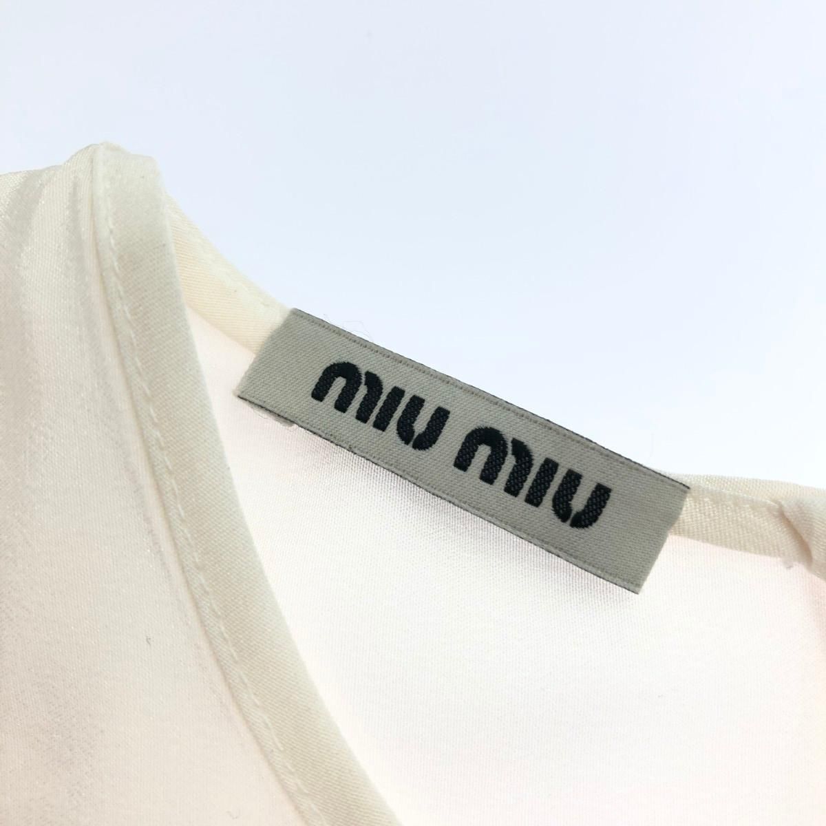 miumiu ミュウミュウ 長袖ブラウス サイズ:38 ベージュ レディース 