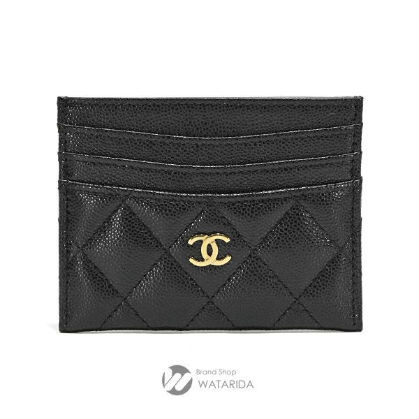 シャネル CHANEL カードケース タイムレス クラシック AP4472 キャビアスキン レザー ブラック ゴールド金具 未使用品 46,200円