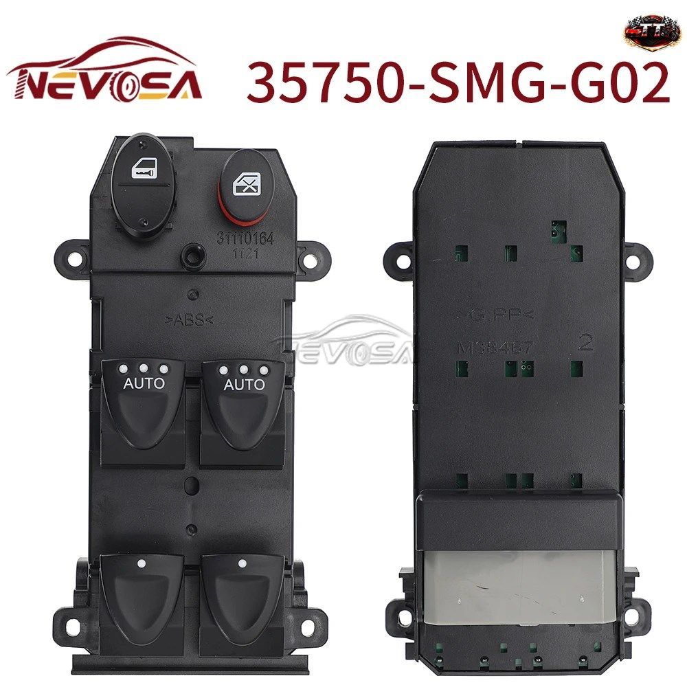 ホンダ シビック 2005 2006-2011 フロント左パワーリフターウィンドウコントロールスイッチ 2 35750-SMG-G02 22ピン フロント左ハンドル LH