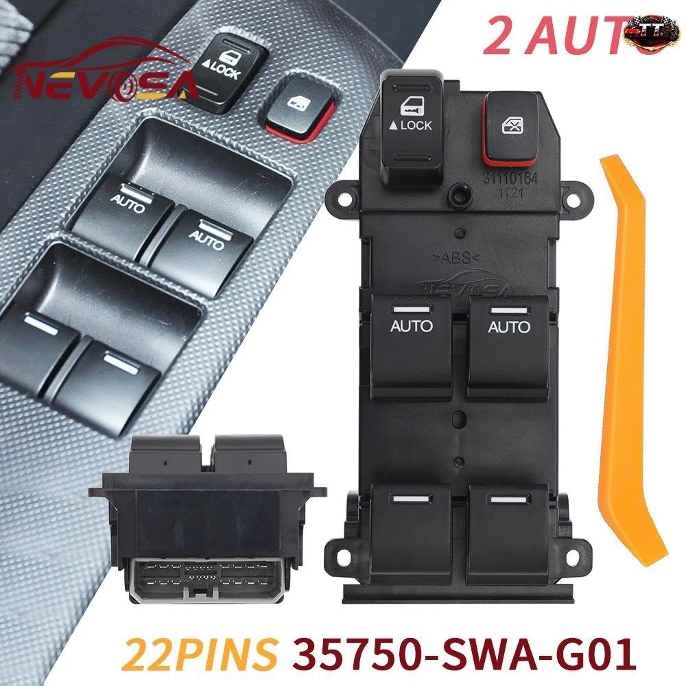 2 ホンダ インサイト 2010-2014 ホンダ CR-V 2008 2009-2011 左ハンドル 電動パワーウィンドウコントロールスイッチ 35750-TM8-G11 35750-S