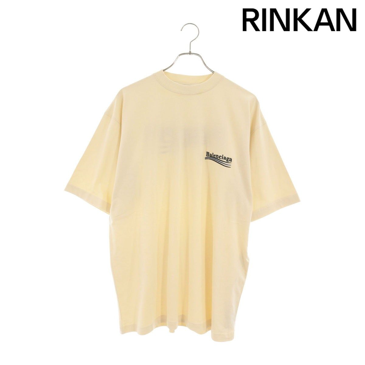 バレンシアガ 641675 TKVJ1 キャンペーンロゴ刺繍Tシャツ メンズ XS