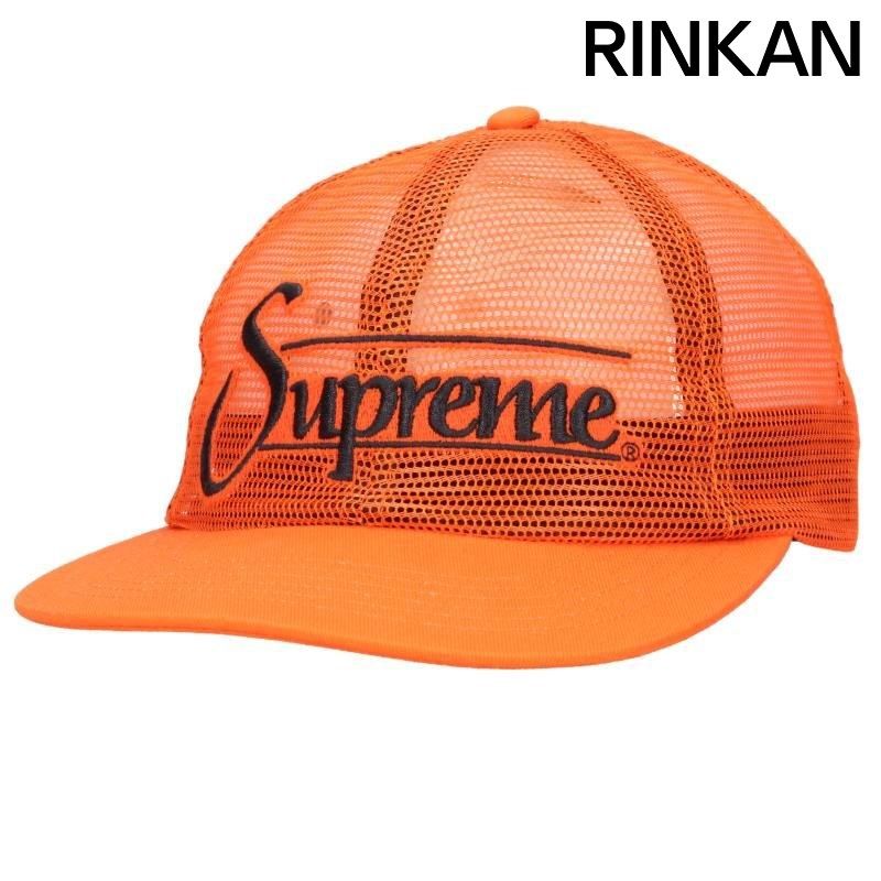 シュプリーム Mesh 6-Panel Orange ロゴメッシュトラッカー帽子 メンズ