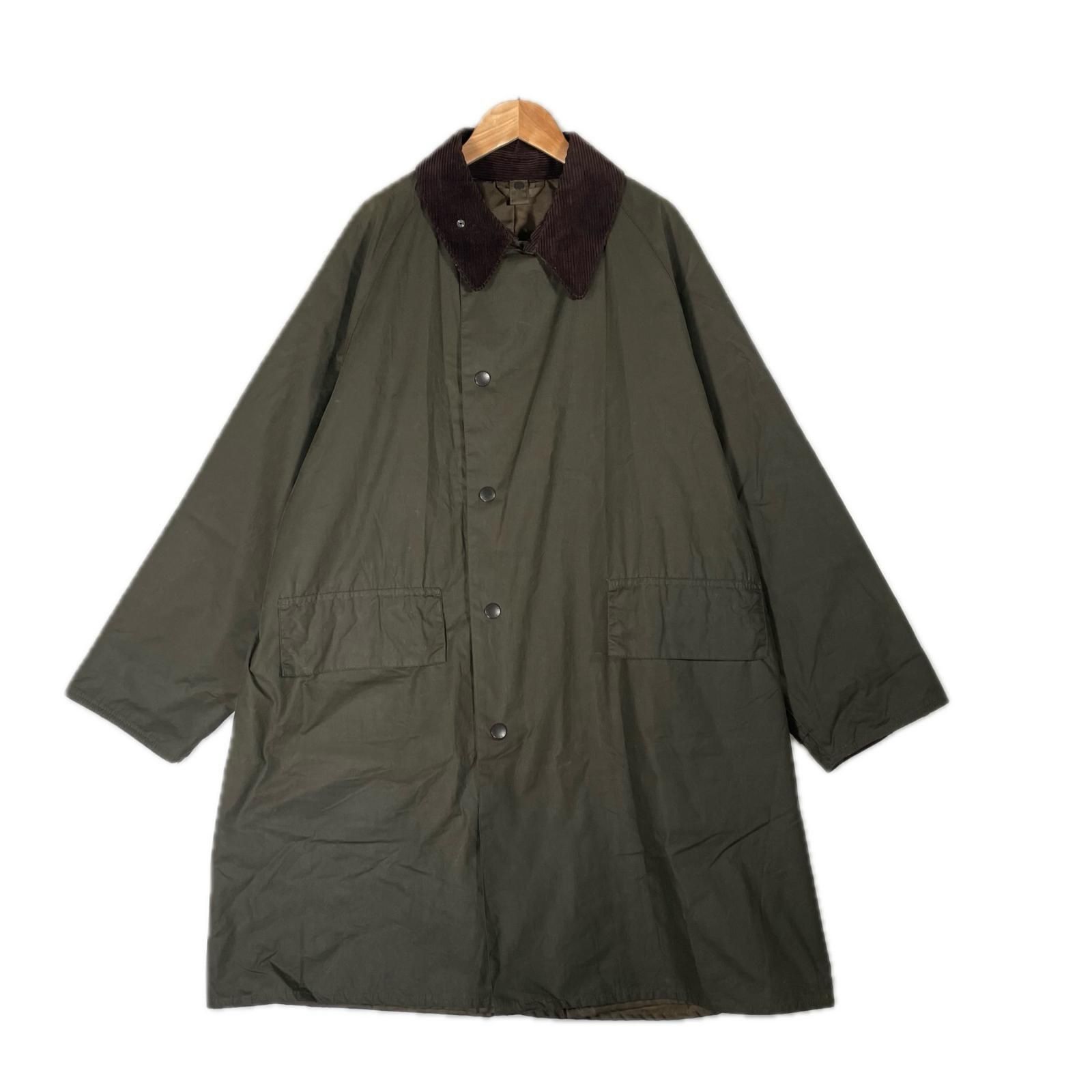 美品 Barbour バブアー ボーダー オイルドジャケット 無地 秋冬 AW 