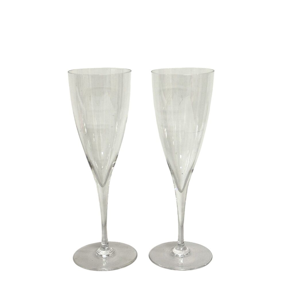 Baccarat バカラ ドンペリニヨン シャンパングラス クリスタルガラス 口径約7.2cm 2点セット まとめて シャンパンフルート ガラス グラス