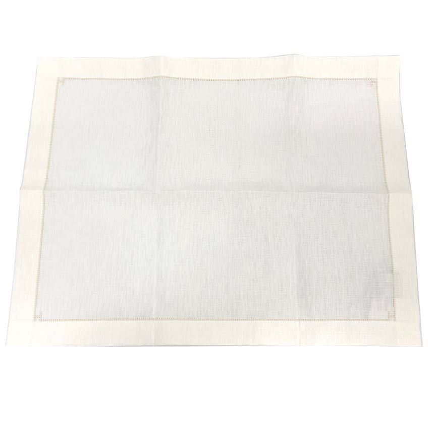 HERMES エルメス リネン ランチョンマット ランチマット プレイスマット クロス キッチン用品 白 アイボリー 未使用 aq13032