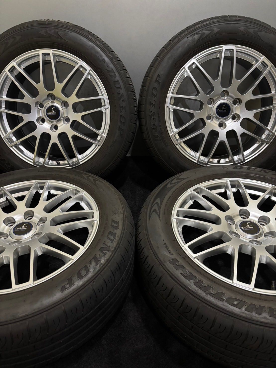 ★美品 265/55R20 DUNLOP/GRANDTREK PT5A 23年製 Delmore 20インチ 8J +55 139.7 6H 夏タイヤ 4本 ランクル 300 LX600 (1-M586) 55,200円