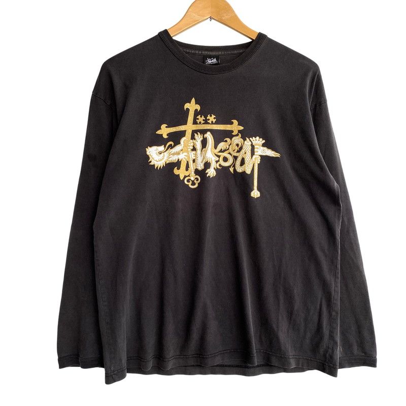 【中古品】 STUSSY ステューシー メキシコ製 RASTERLION LS TEE ラスタライオン ロングスリーブ ティー トップス 長袖 【142-260622-cs-16-izu】