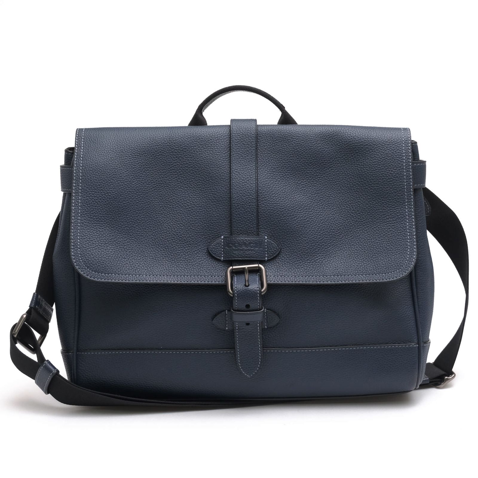 コーチ／COACH バッグ ブリーフケース ビジネスバッグ 鞄 ビジネス メンズ 男性 男性用 レザー 革 本革 ブルー 青 F30623 Hudson Small Messenger ハドソン スモールメッセンジャー メッセンジャーバッグ シボ革 シュリン