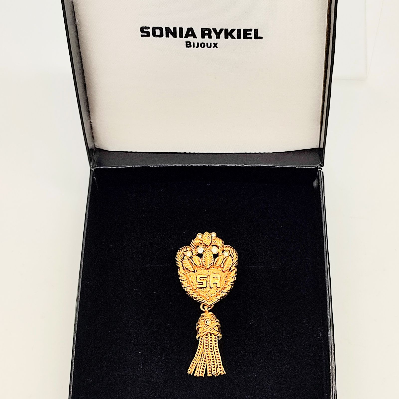 美品】SONIA RYKIEL ソニアリキエル SR ヴィンテージ タッセルブローチ