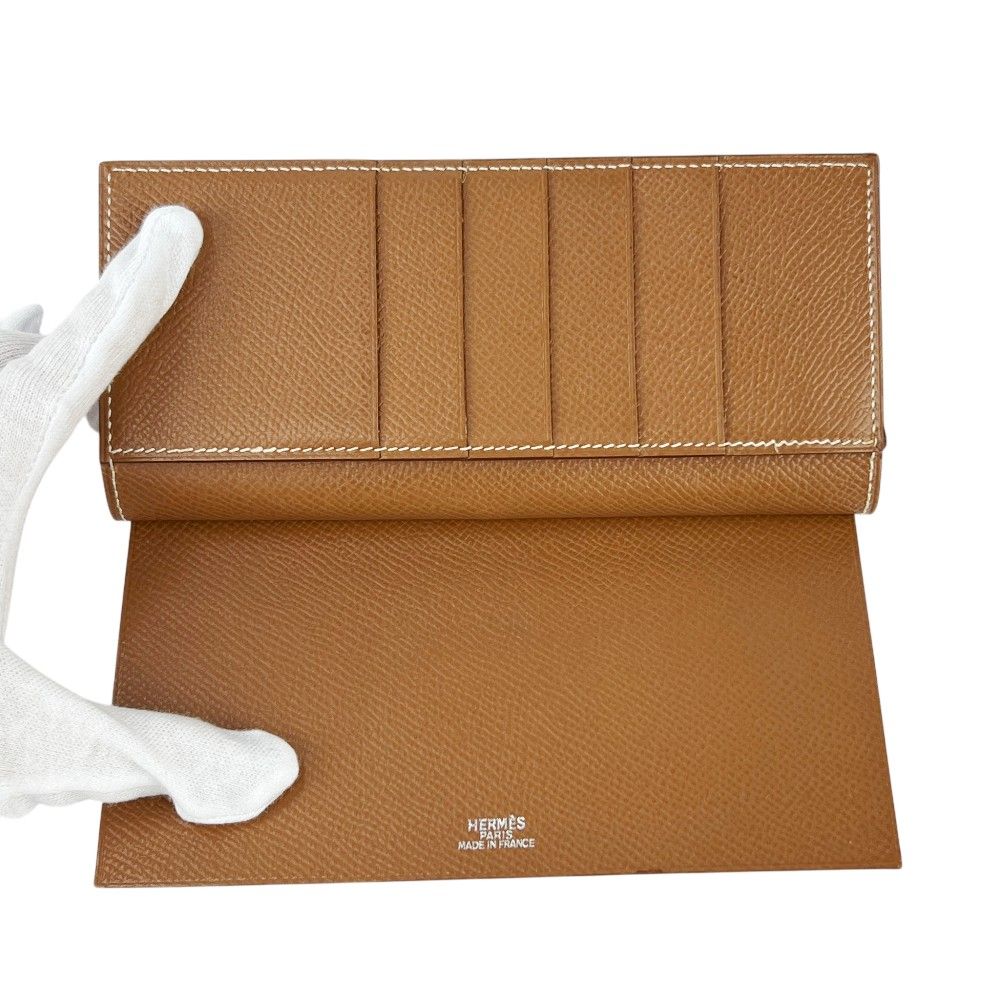 エルメス □中古□ 長財布 札入れ ウォレット クシュベル ゴールド