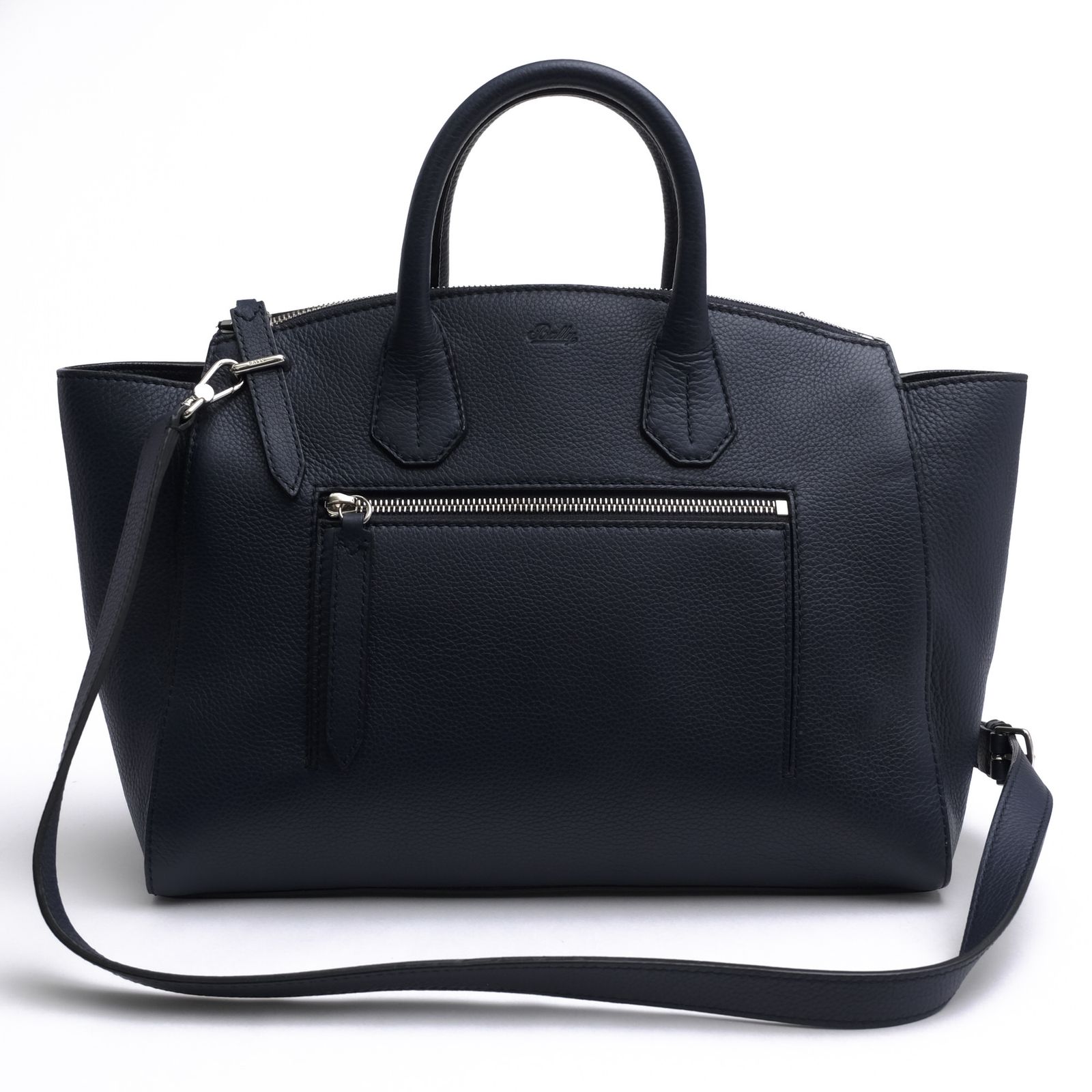 バリー／BALLY バッグ トートバッグ 鞄 ハンドバッグ レディース 女性 女性用 レザー 革 本革 ネイビー 紺 SOMMET ZIP MEDIUM A4サイズ収納可 2WAY ショルダーバッグ シボ革 シュリンクレザー