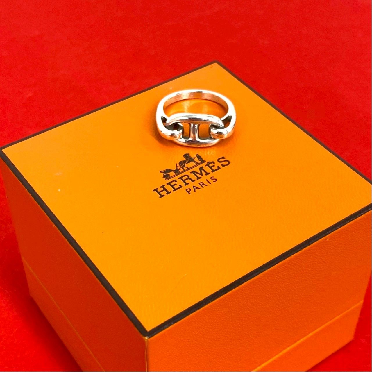 極 美品 保存箱付き HERMES エルメス シェーヌダンクル リング