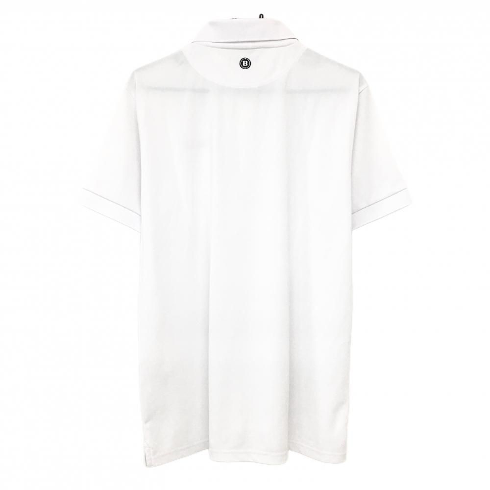 美品】ブリーフィング 半袖ポロシャツ 白 ロゴ刺しゅう メンズ XL