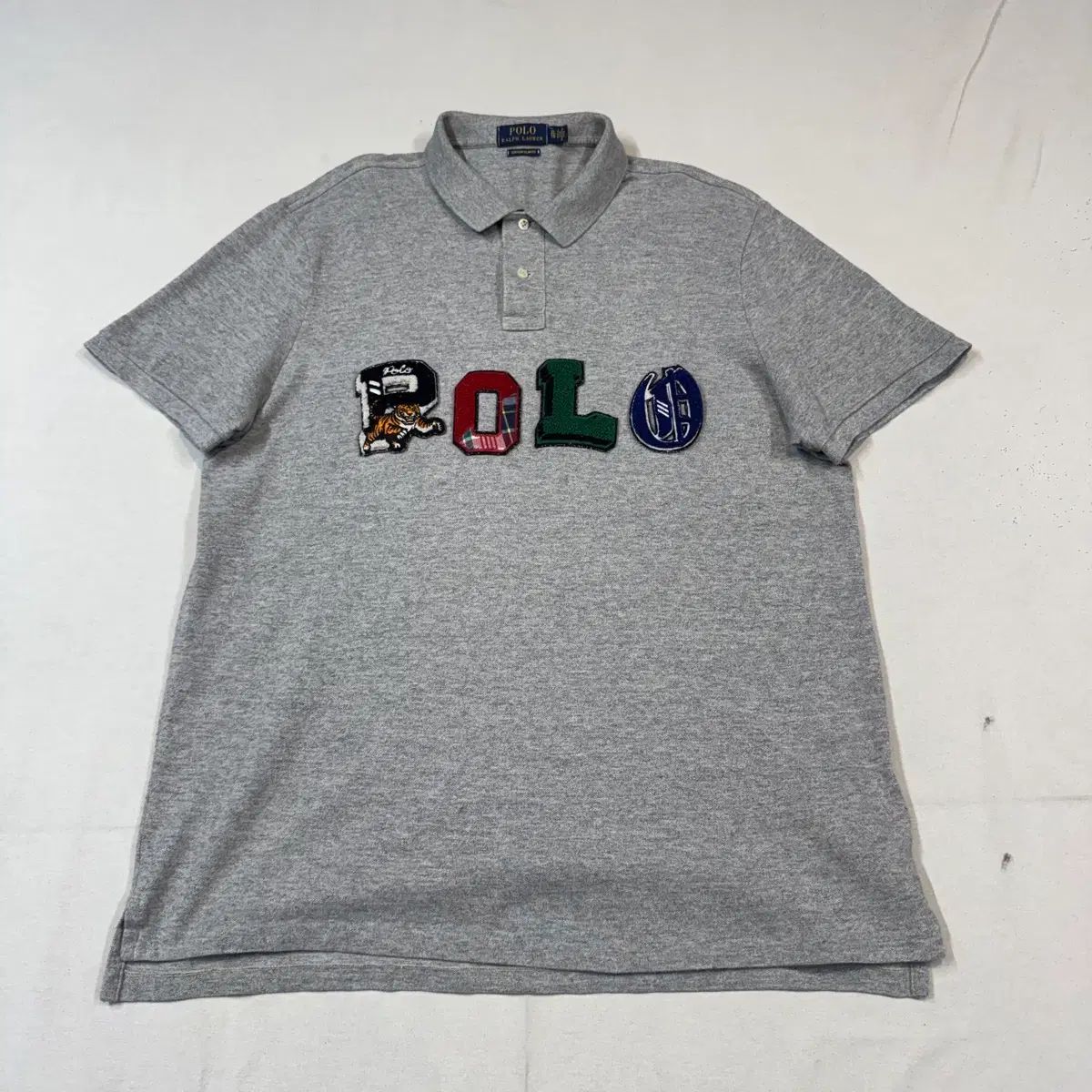 XL) ポロラルフローレン エンブロイダード タイガー パッチ カラーTシャツ PK 7,943円