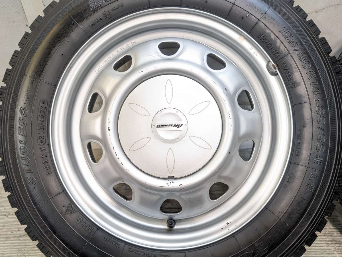 155/80R14 88/86 トーヨータイヤ デルベックス 935 TOPY V6A 14x5.0 