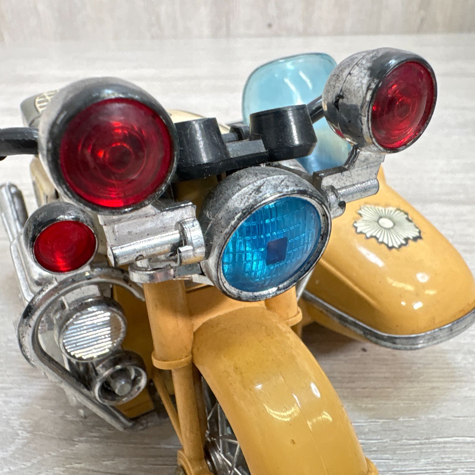 サイドカー白バイブリキ 昭和レトロ 当時物 ホンダ HONDA 白バイ サイドカー ブリキ玩具 警視庁