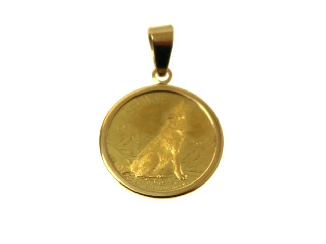 JEWELRY ジュエリー ジュエリー K24/K18/1.5g 貴金属･宝石 レッドウルフ1/25オンス ペンダントトップ K24イエローゴールド K24YG/K18イエローゴールド K18YG ゴールド ユニセックス【中古】433